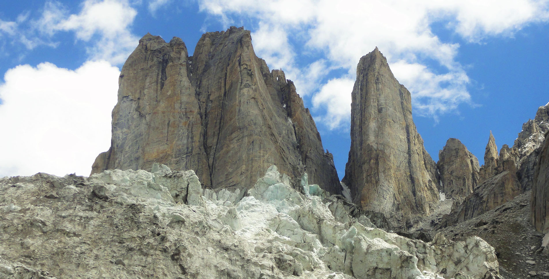 Stunning rock formations in Kondus Valley, located in the Ghanche district of Gilgit-Baltistan, Pakistan, known for its remote beauty and rugged landscapes.