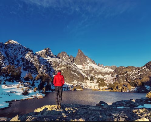 Trekker exploring the stunning Biafo Hispar Trek, a top trekking destination in Gilgit Baltistan